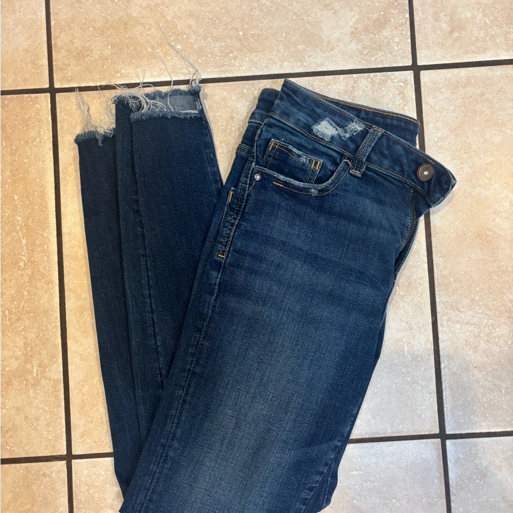 Zara Dark Blue Ankle Jeans